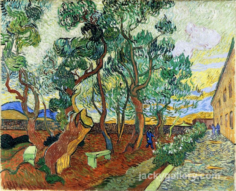 The Garden of St. Pauls Hospital at St. Remy, Van Gogh painting